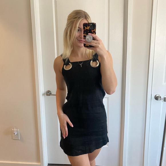 FREE PEOPLE Black Mini Dress - Picture 2 of 7